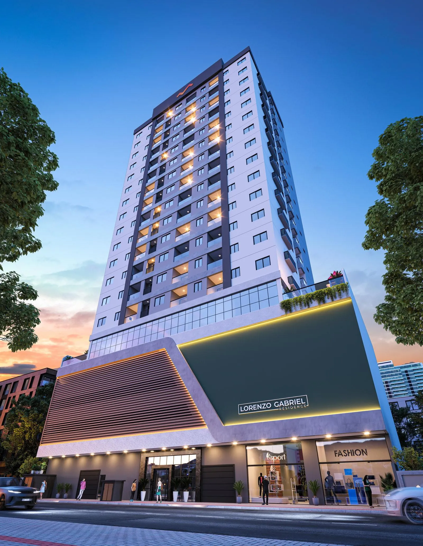 Perspectiva oficial do Lorenzo Gabriel Residence em Itapema