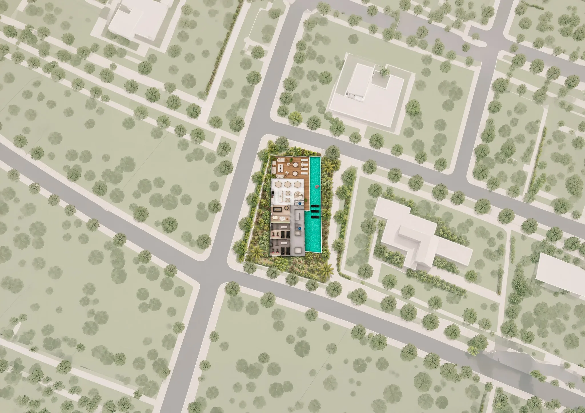 Planta ilustrativa da área de lazer do Algarve