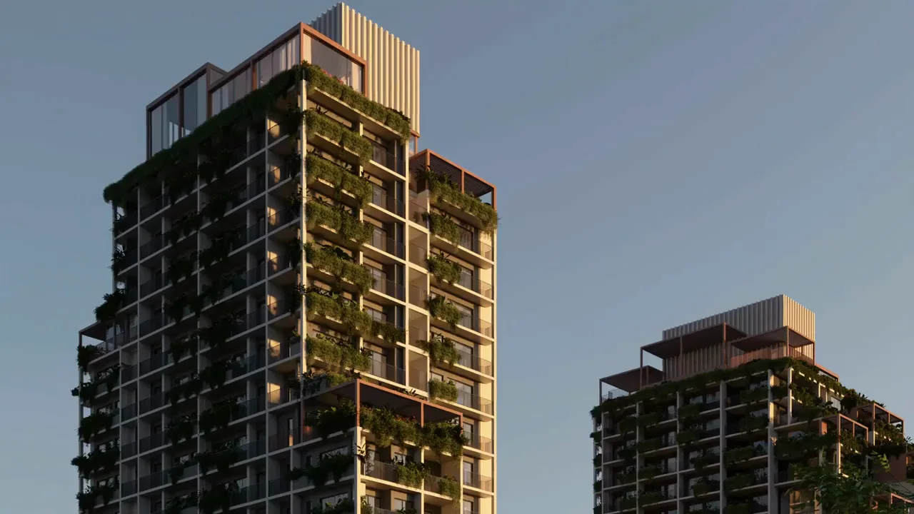 Torres do Tenet com fachada verde